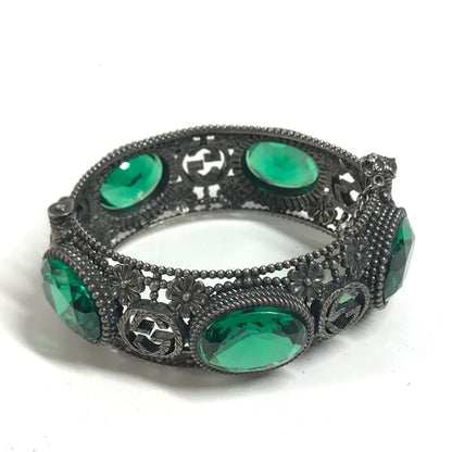 Gucci Bangle Interlocking G Stone Bijou Silver Bracelet