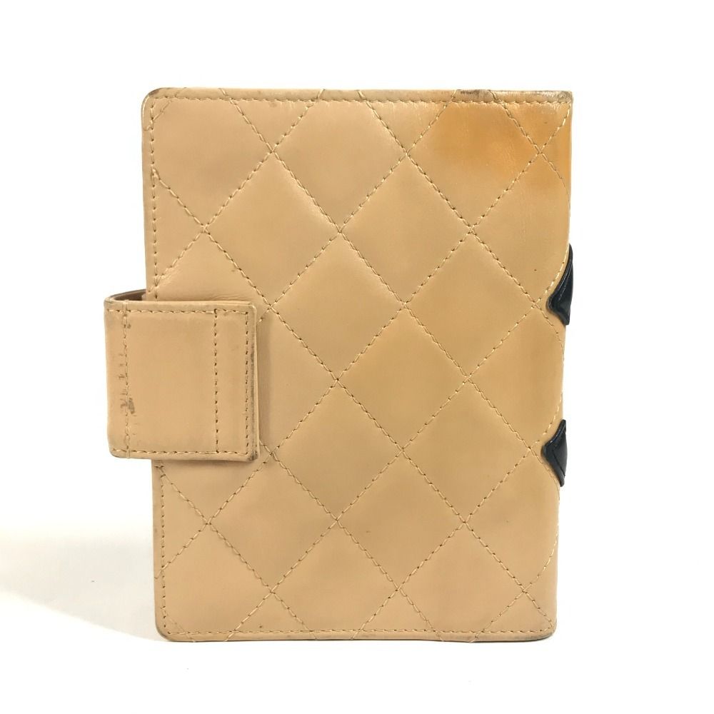 Chanel Notebook Cover CC Logo Leather Beige Agenda — view 2