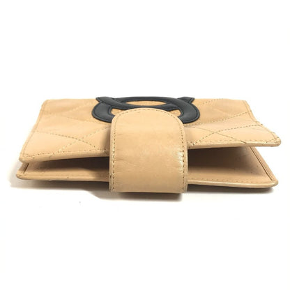 Chanel Notebook Cover CC Logo Leather Beige Agenda — view 4
