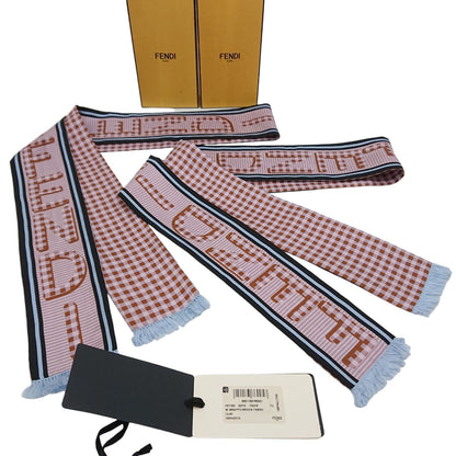 Fendi Wrappy Twilly Silk 100% Scarf