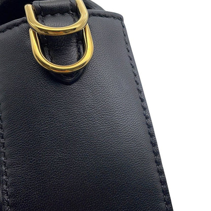 Fendi Multi Pocket Baguette Leather 2-Way Shoulder Bag Black — view 8