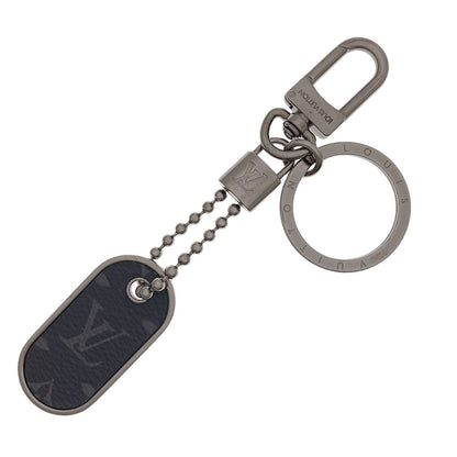 Louis Vuitton Porte Cles Tab Monogram ID Key Holder Eclipse