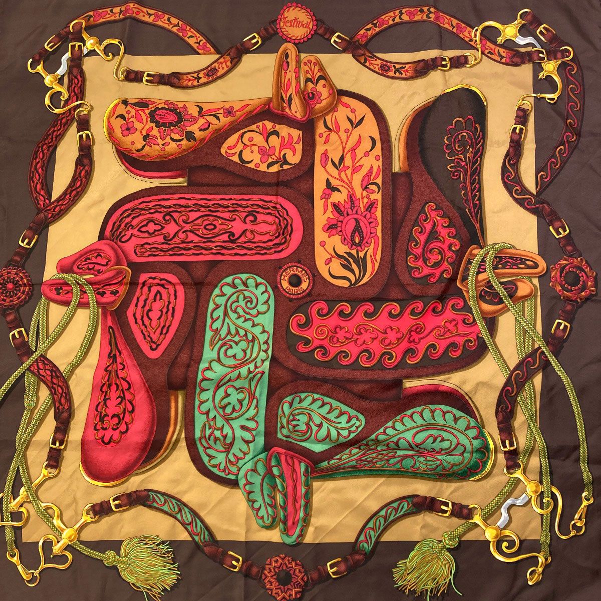 Hermes Carre 90 Festival Scarf Silk — view 3