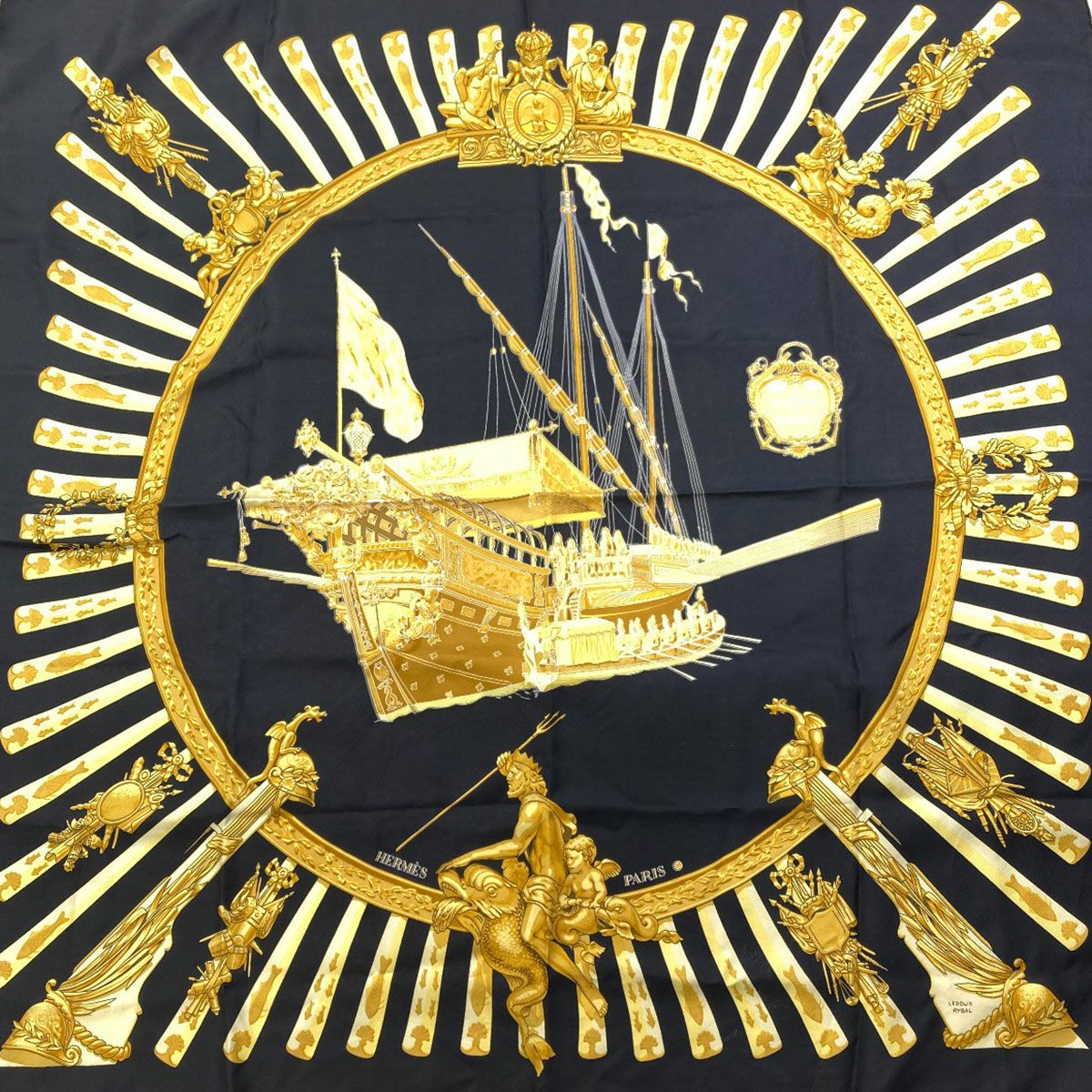 Hermes Carre 90 Sea and Cavalry Scarf Silk — view 3