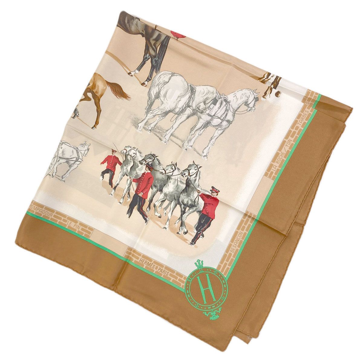 Hermes Carre 90 Les Haras Nationaux National Stud Farm Scarf Silk