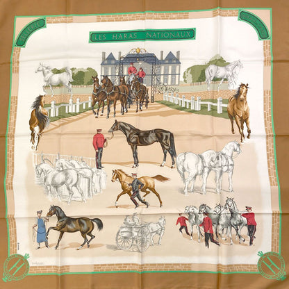 Hermes Carre 90 Les Haras Nationaux National Stud Farm Scarf Silk — view 3