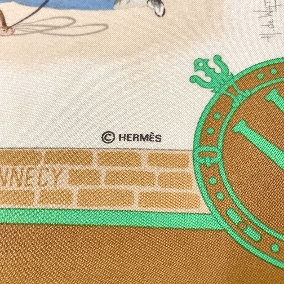 Hermes Carre 90 Les Haras Nationaux National Stud Farm Scarf Silk — view 6