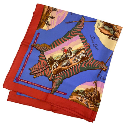 Hermes Carre 90 African Hunt Scarf Silk — view 2