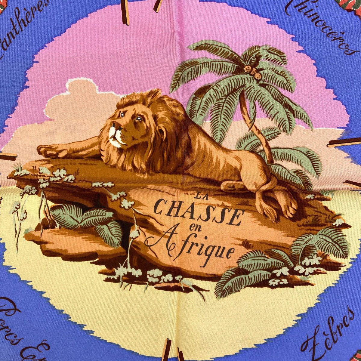 Hermes Carre 90 African Hunt Scarf Silk — view 4