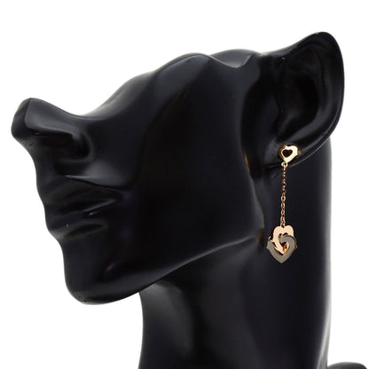 Cartier Double Heart Earrings 18K Pink Gold — view 8
