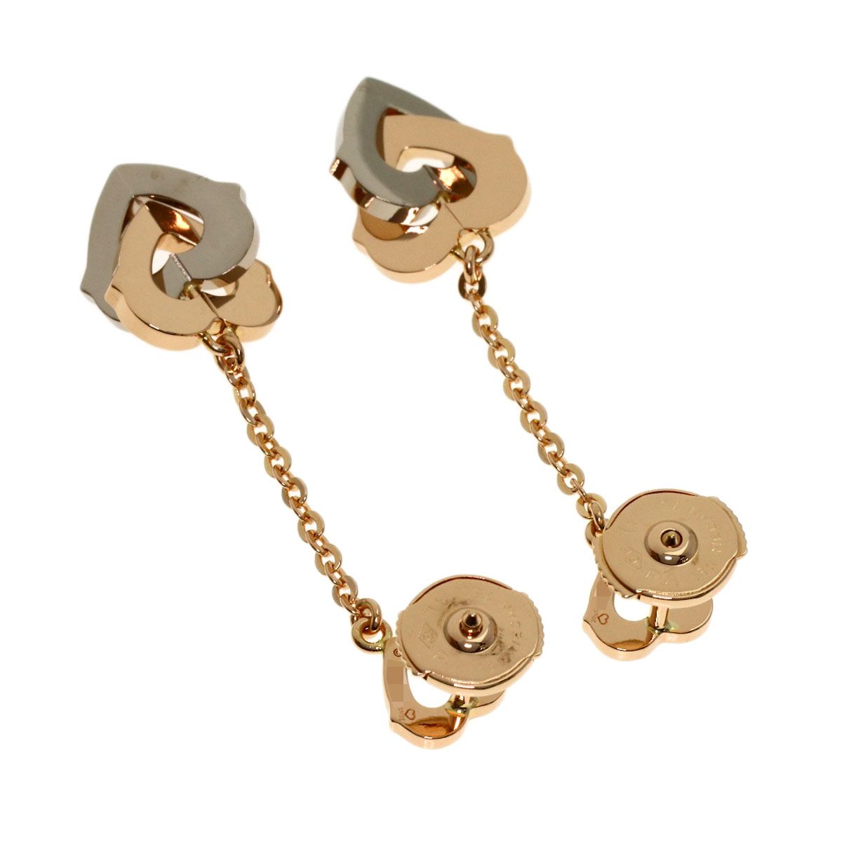 Cartier Double Heart Earrings 18K Pink Gold — view 2