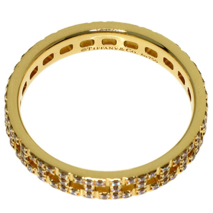 Tiffany & Co T Tour Narrow Pave Diamond Ring 18K Yellow Gold — view 4