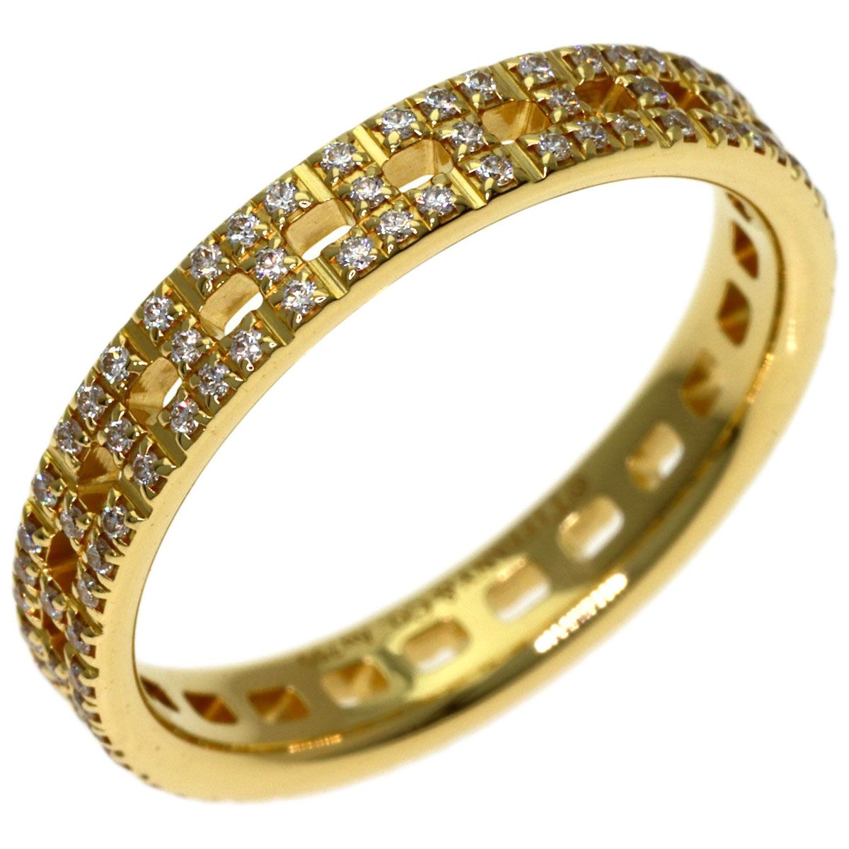 Tiffany & Co T Tour Narrow Pave Diamond Ring 18K Yellow Gold — view 2