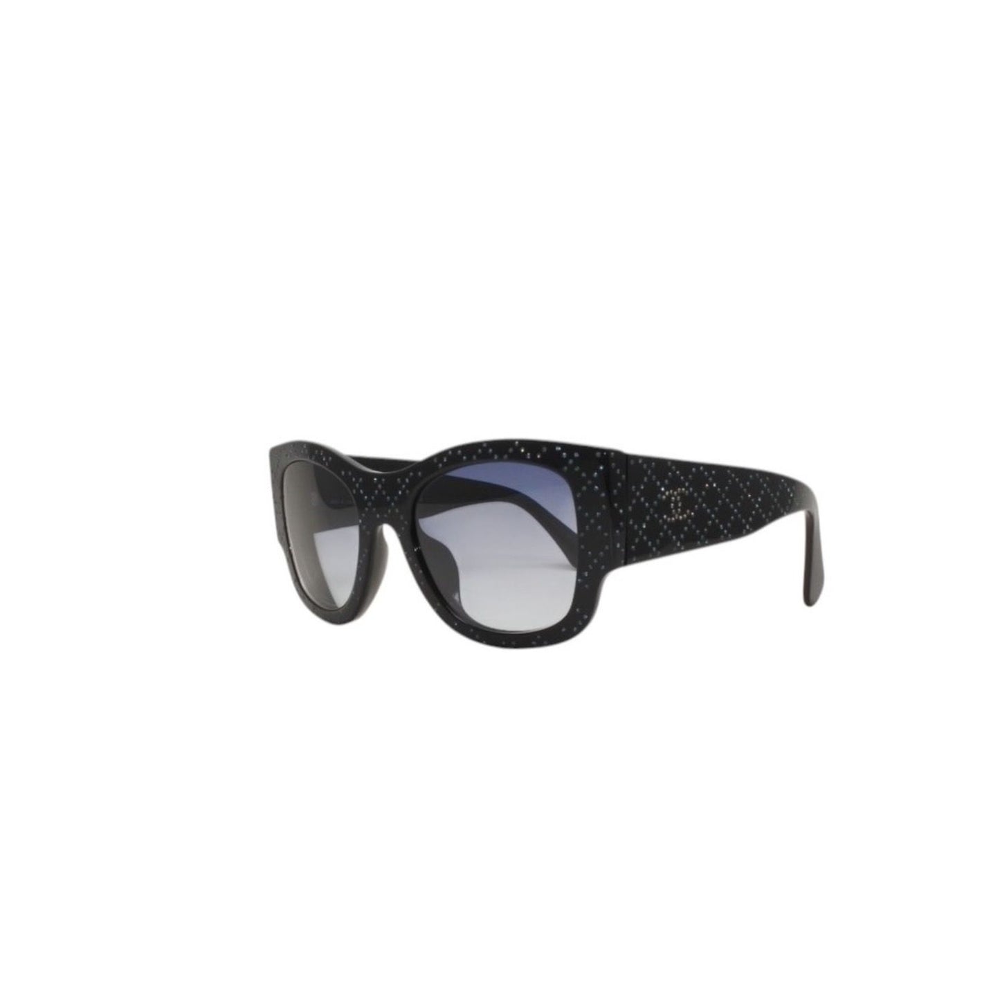 Chanel Sunglasses Eyewear CC Logo Rhinestone Navy — view 3