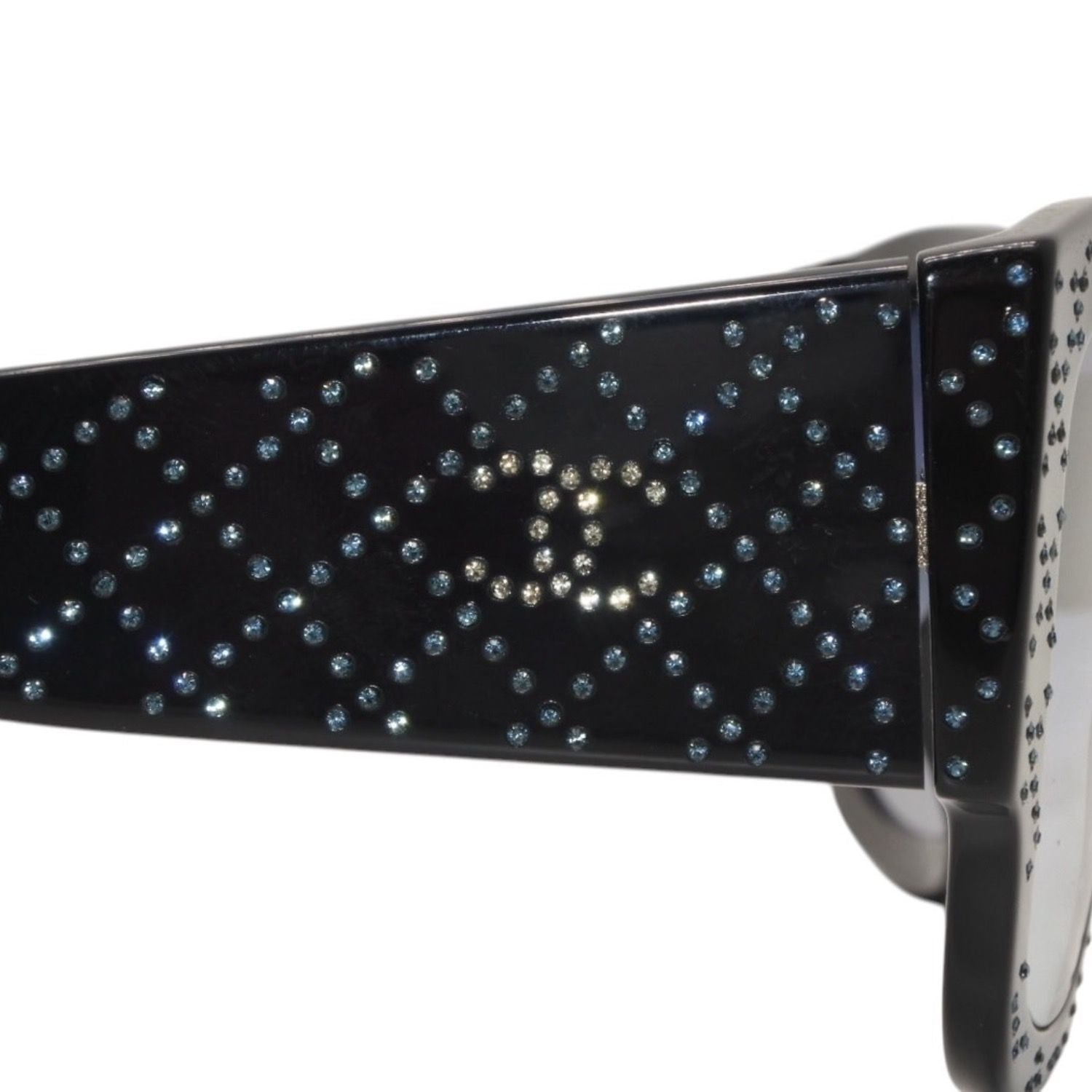 Chanel Sunglasses Eyewear CC Logo Rhinestone Navy — view 8