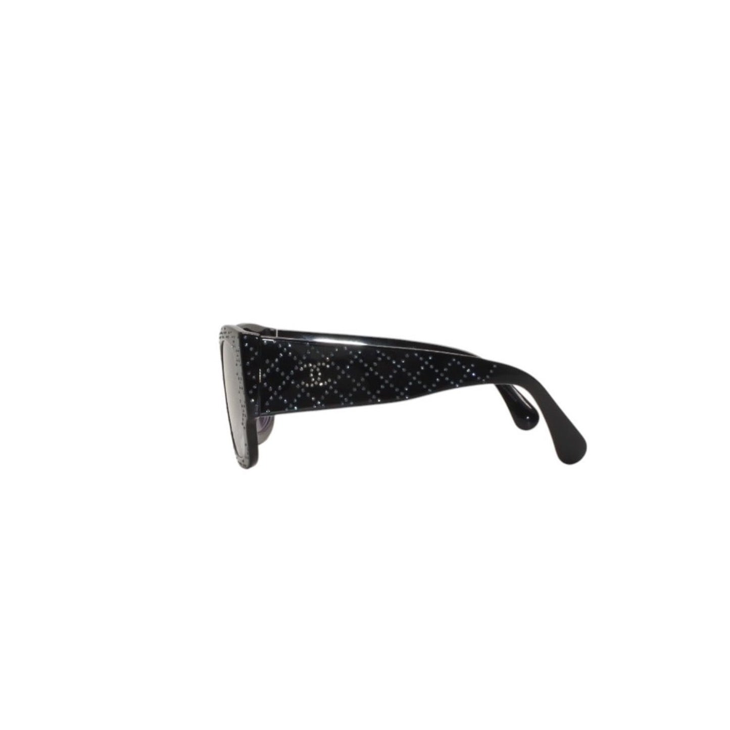 Chanel Sunglasses Eyewear CC Logo Rhinestone Navy — view 6