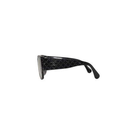Chanel Sunglasses Eyewear CC Logo Rhinestone Navy — view 6