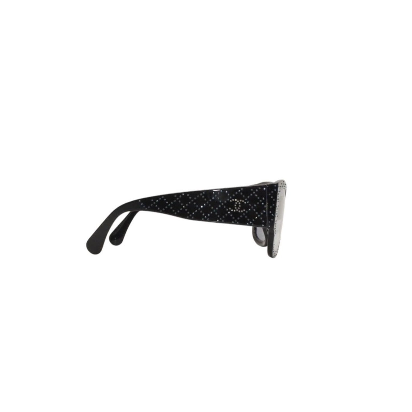 Chanel Sunglasses Eyewear CC Logo Rhinestone Navy — view 5