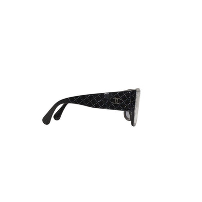 Chanel Sunglasses Eyewear CC Logo Rhinestone Navy — view 5