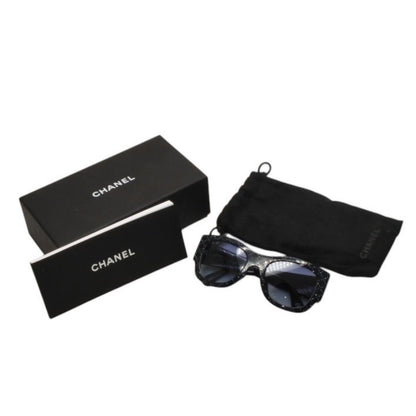 Chanel Sunglasses Eyewear CC Logo Rhinestone Navy
