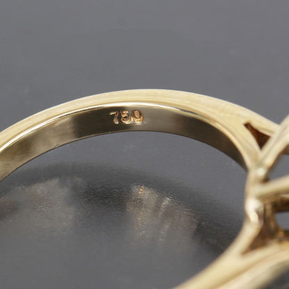 Tiffany & Co Flo Diamond Emerald Ring 750 18K Yellow Gold — view 5