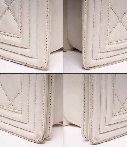 Chanel Chain Shoulder Bag Quilted Silver — view 5