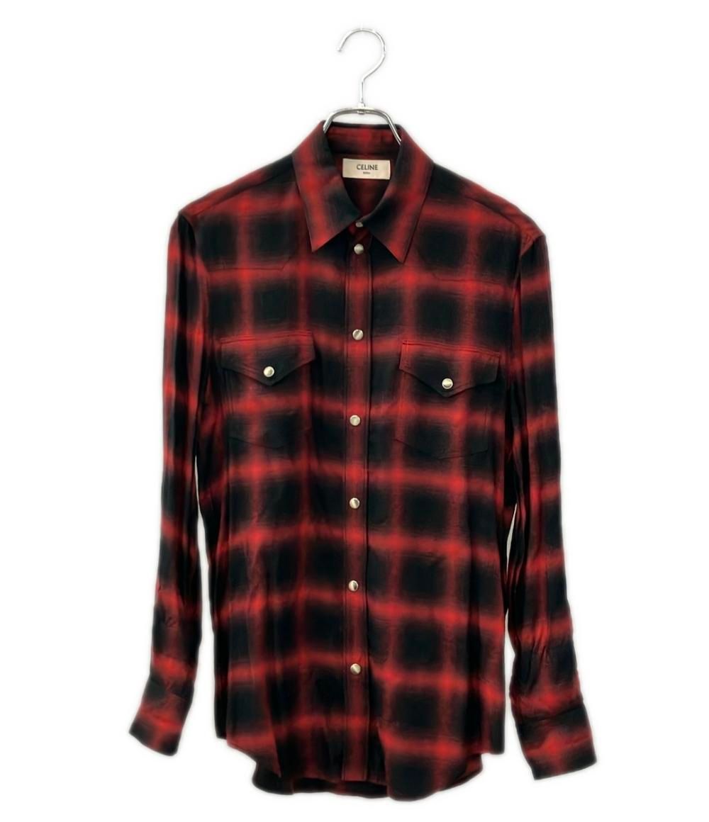 Celine Long Sleeve Western Check Shirt 37