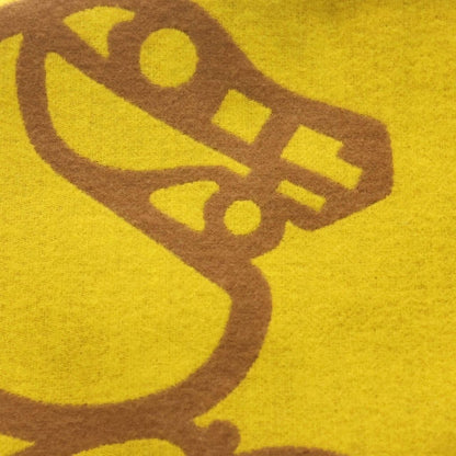 Hermes Buckle &camaille Cashmere Scarf Shawl Yellow Brown — view 2