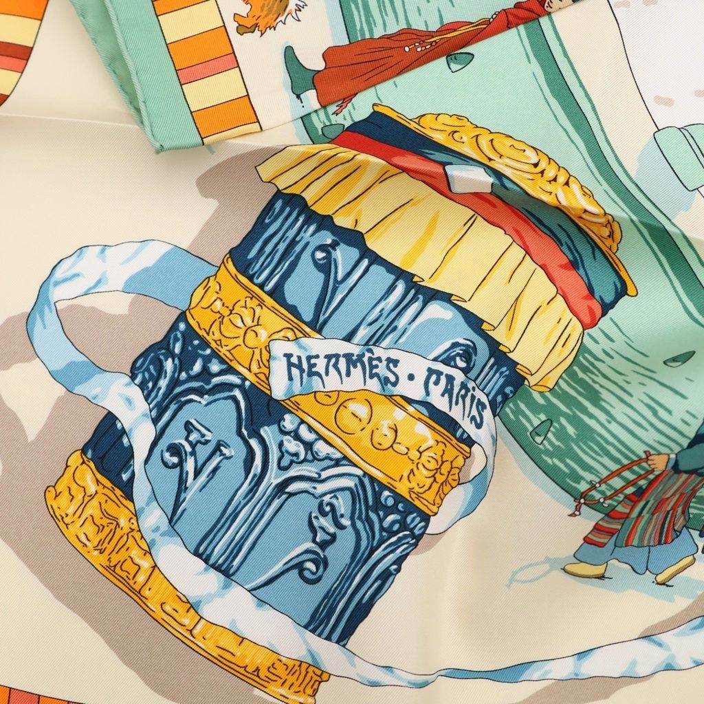 Hermes Carre 90 Prieres au Vent Prayer in the Wind Scarf Multicolor — view 4