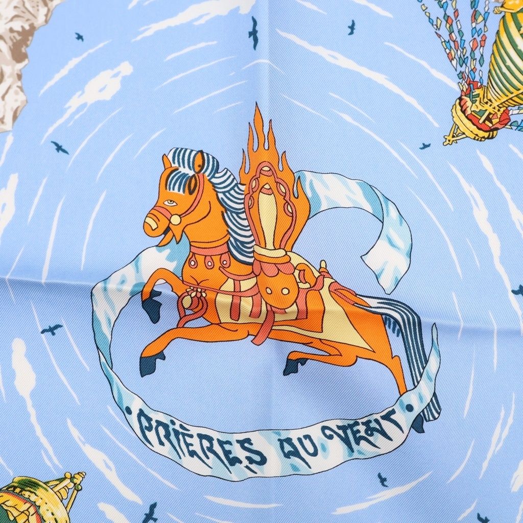 Hermes Carre 90 Prieres au Vent Prayer in the Wind Scarf Multicolor — view 2