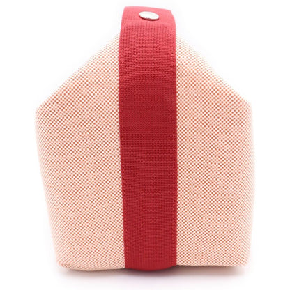 Hermes Brid Black GM Handbag Pouch Red Canvas — view 3