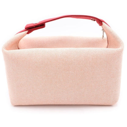 Hermes Brid Black GM Handbag Pouch Red Canvas — view 2