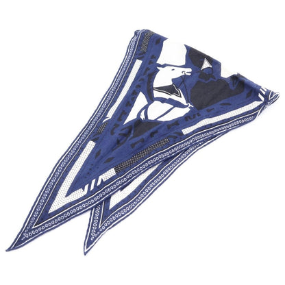 Hermes Ju Shawl Navy Scarf