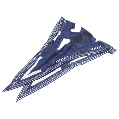 Hermes Ju Shawl Navy Scarf — view 2