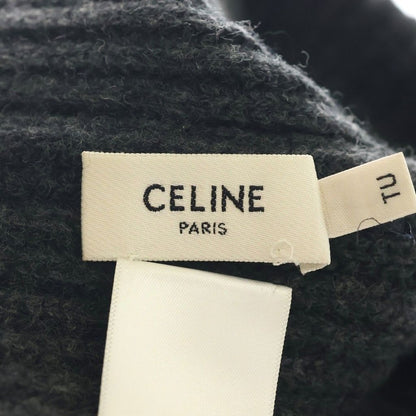 Celine Rib Knit Logo Gray Sweater — view 6