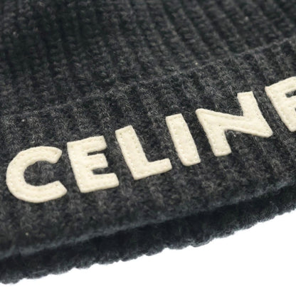 Celine Rib Knit Logo Gray Sweater — view 5