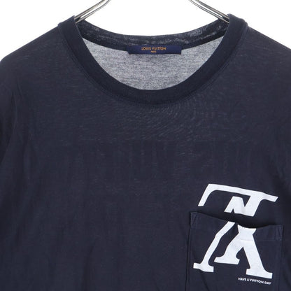 Louis Vuitton Forever Short Sleeve Logo T-Shirt Print Navy — view 3