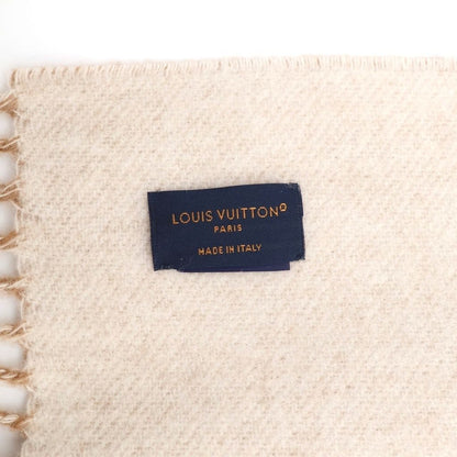 Louis Vuitton Monogram Reykjavik Scarf Shawl Cashmere Logo Beige White — view 5
