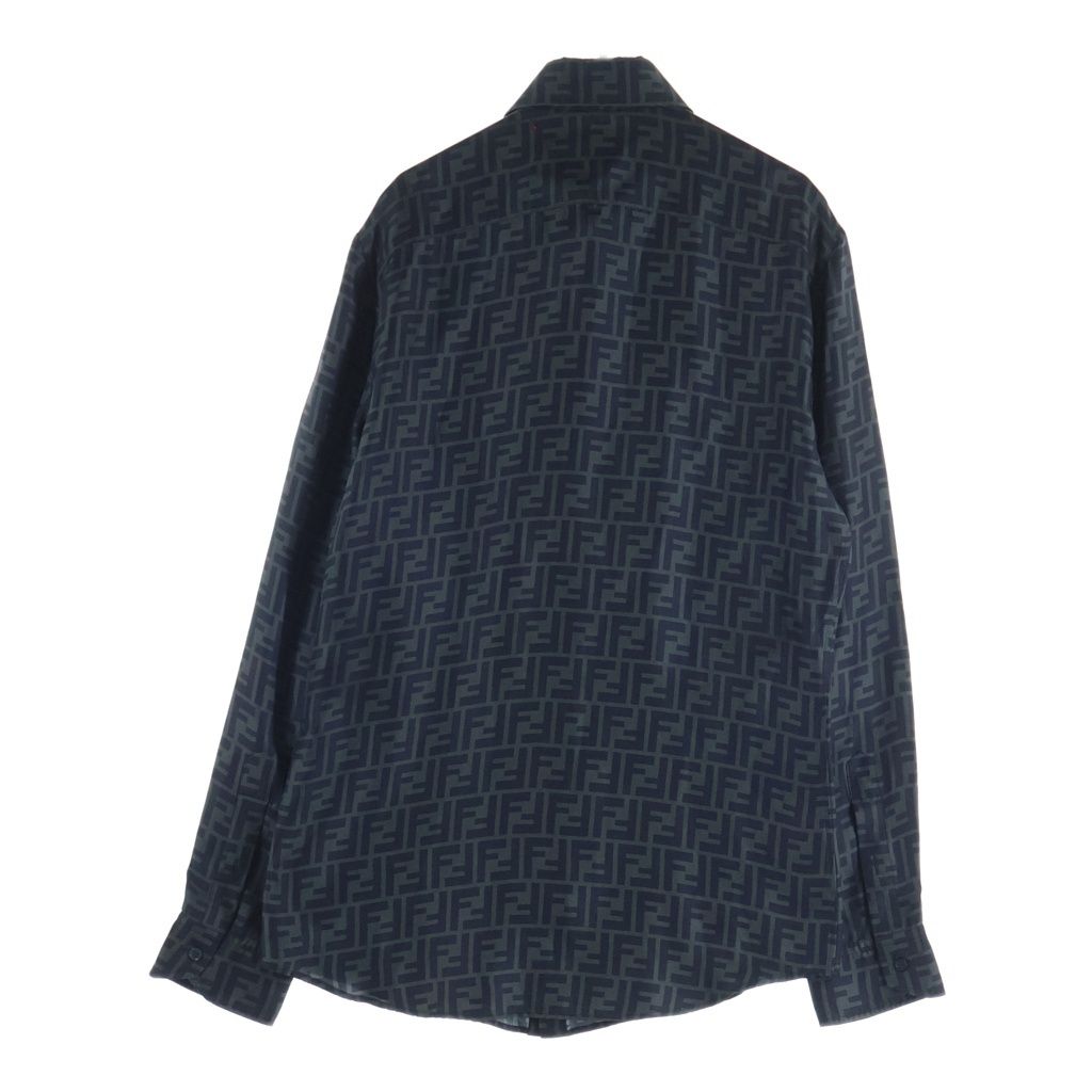 Fendi Zuccaall Over Pattern Long Sleeve Shirt Black 39 — view 2