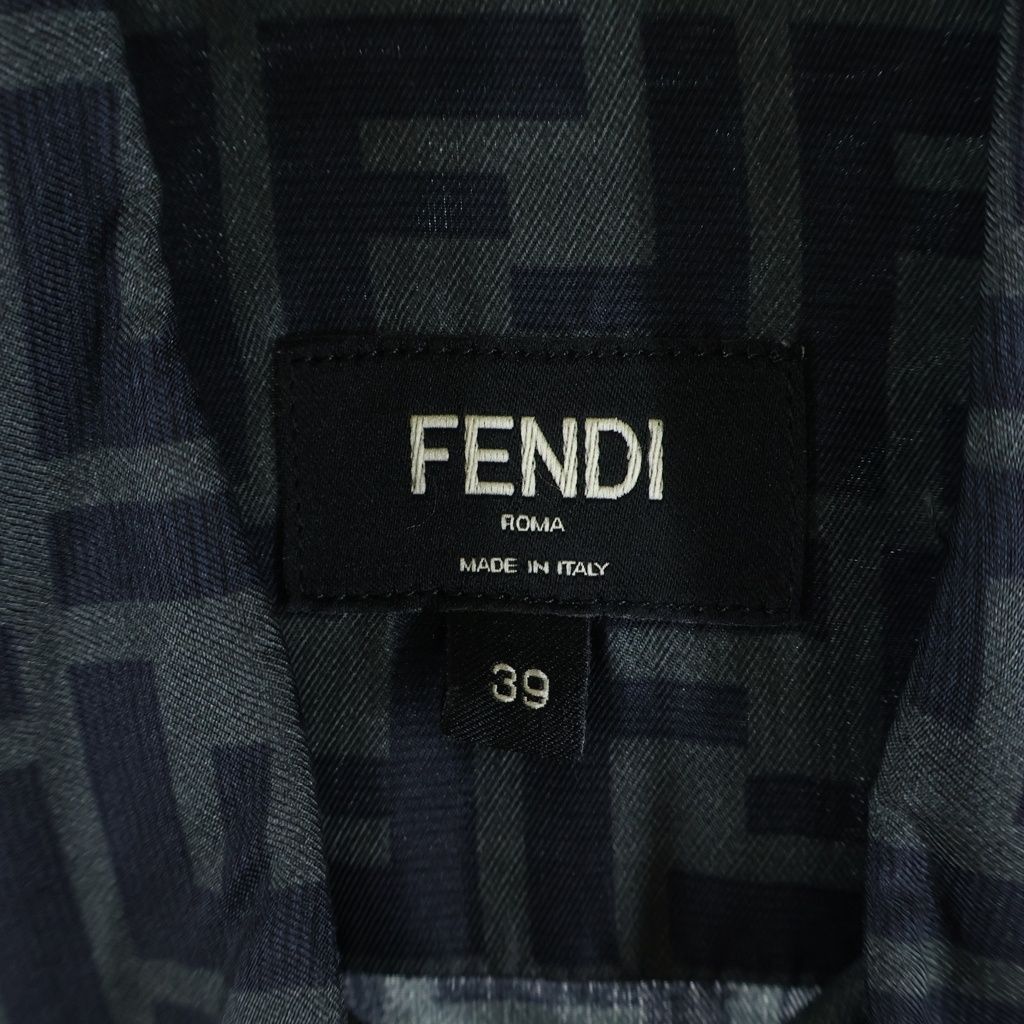Fendi Zuccaall Over Pattern Long Sleeve Shirt Black 39 — view 6