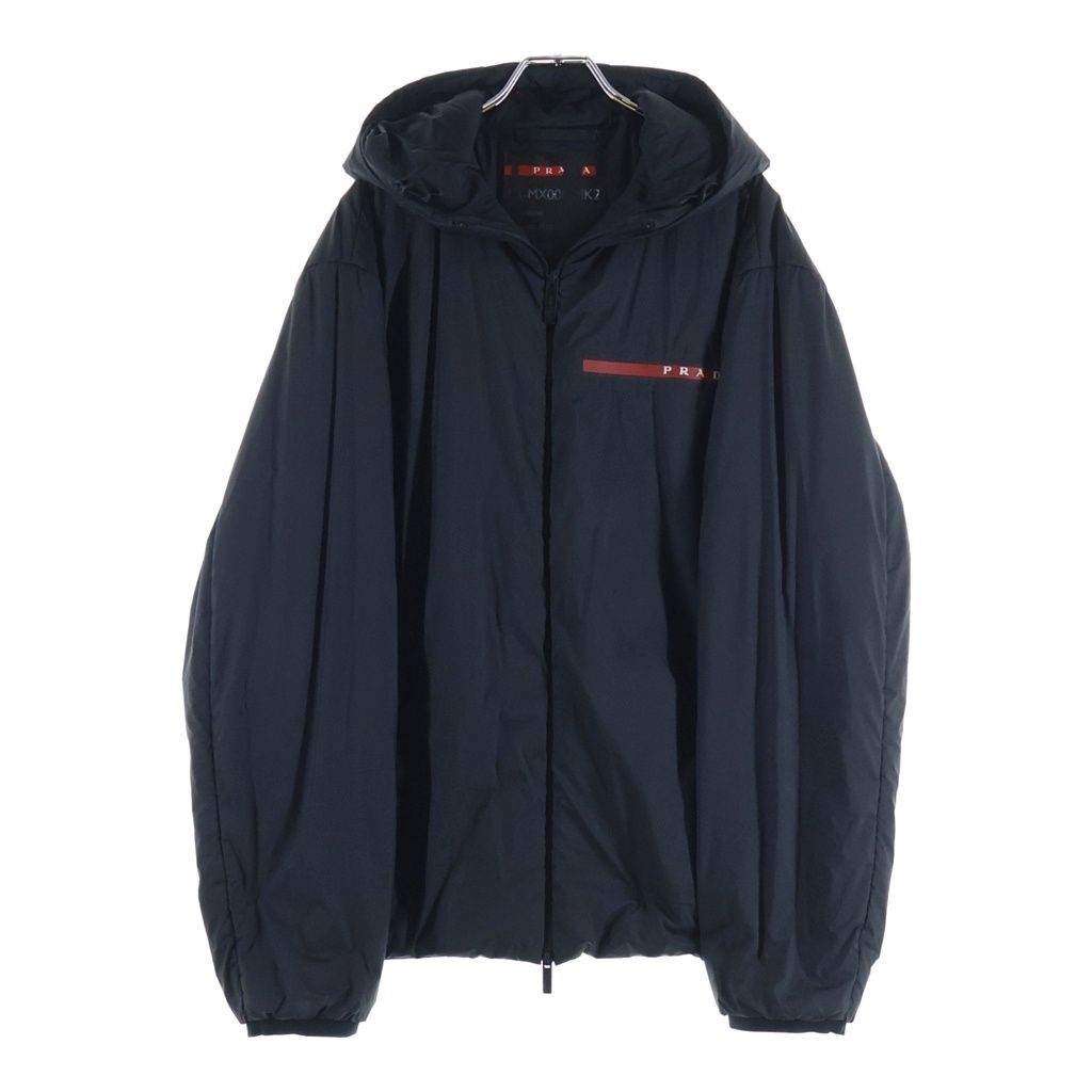 Prada Sport Beyond the Line Mule Logo Padded Double Zip Jacket Black