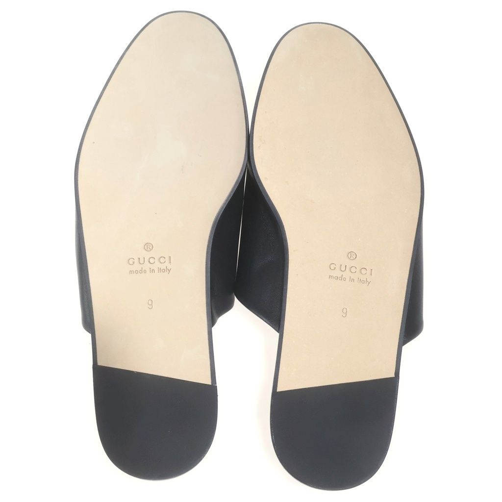 Gucci Horsebit Leather Mules Black 9 — view 5