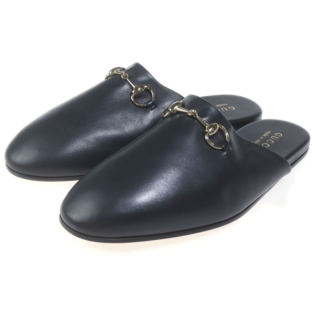 Gucci Horsebit Leather Mules Black 9 — view 2