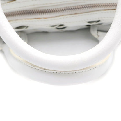 Loewe Amazona 28 Boston Bag White Leather Silver — view 6
