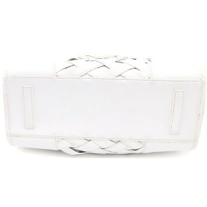 Loewe Amazona 28 Boston Bag White Leather Silver — view 4