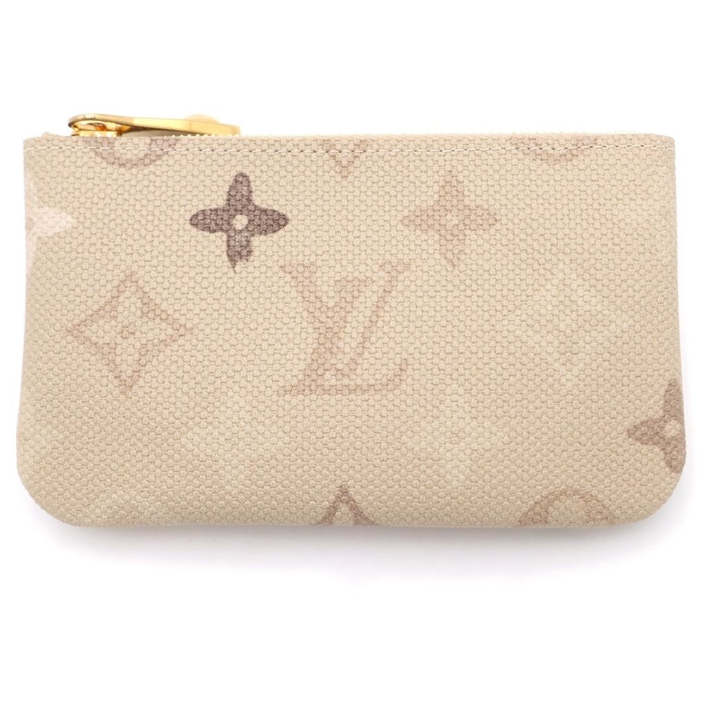 Louis Vuitton Monogram Plus Pochette Cles Charm Case Pouch Beige Gold — view 2