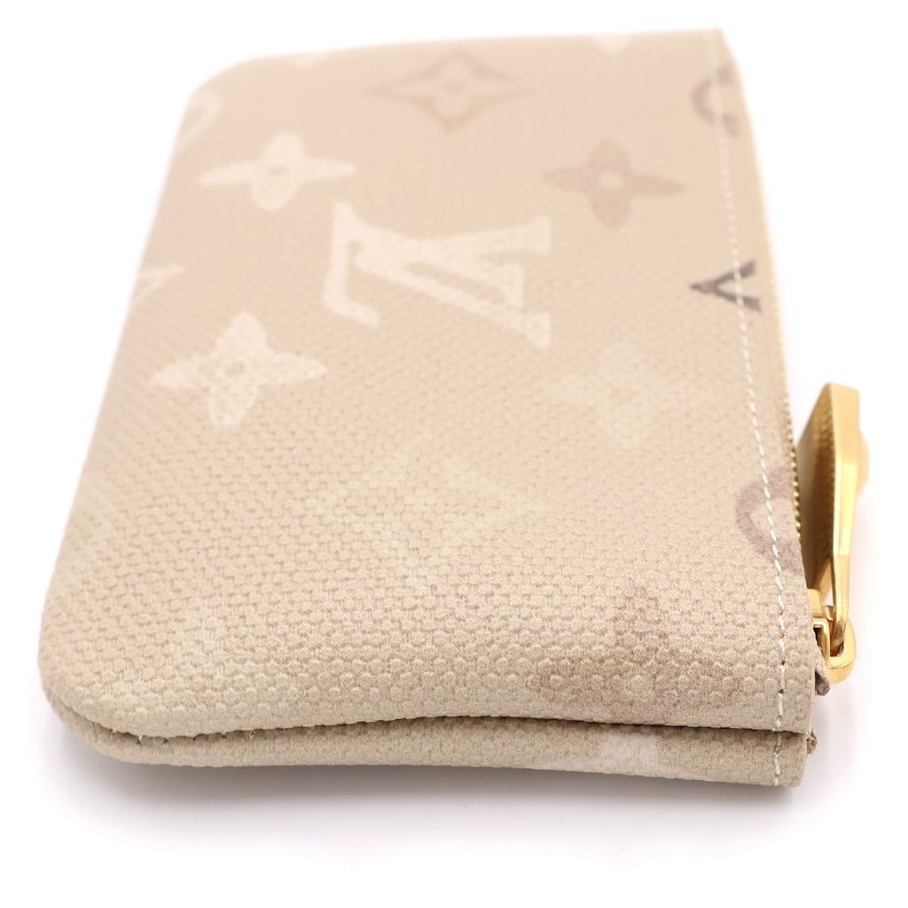Louis Vuitton Monogram Plus Pochette Cles Charm Case Pouch Beige Gold — view 3