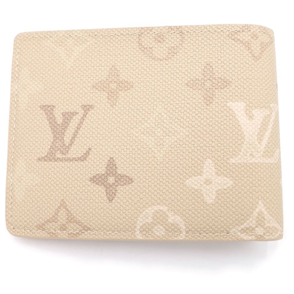 Louis Vuitton Monogram Portefeuille Tee Compact Wallet Bi Fold Wallet Beige — view 2