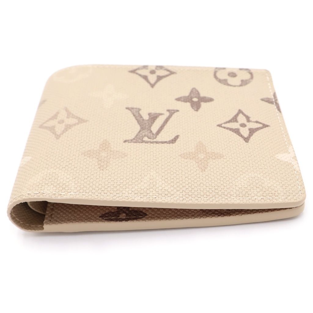 Louis Vuitton Monogram Portefeuille Tee Compact Wallet Bi Fold Wallet Beige — view 3