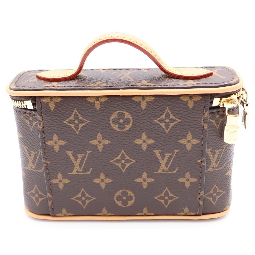 Louis Vuitton Monogram Nice View Tee Pouch Mini Bag Case Brown Leather Gold — view 2